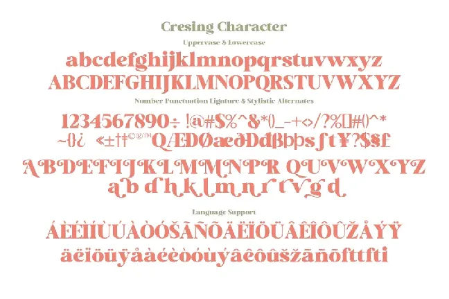 Cresing font