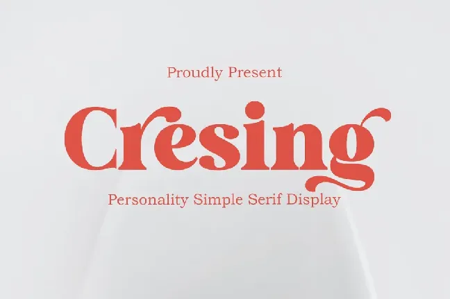 Cresing font