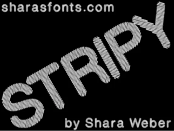 Stripy font