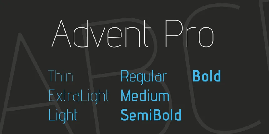 Advent Pro font