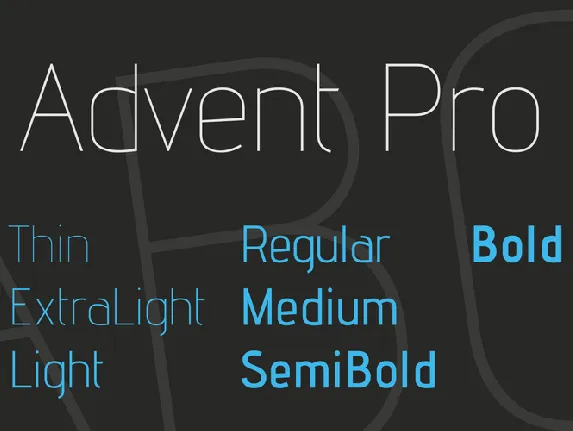 Advent Pro font