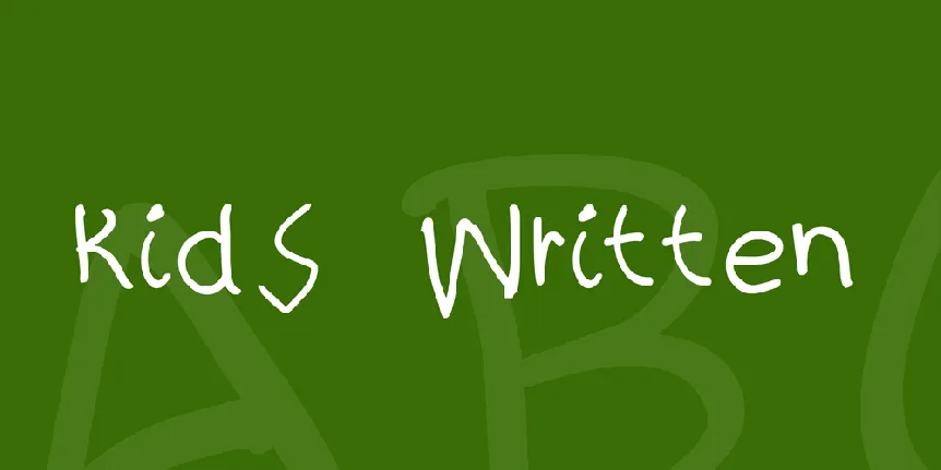 kidS Written font