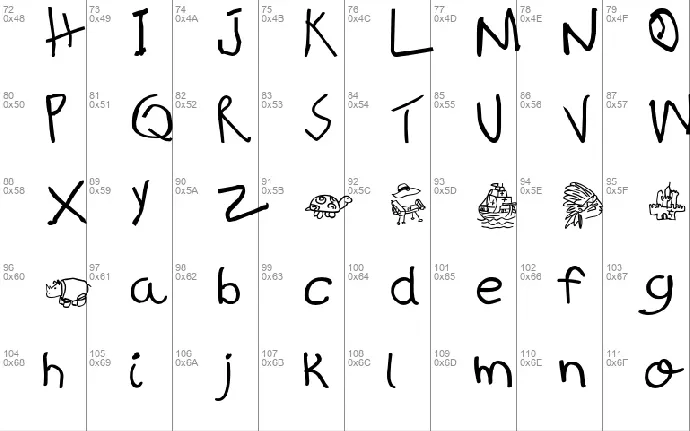 kidS Written font