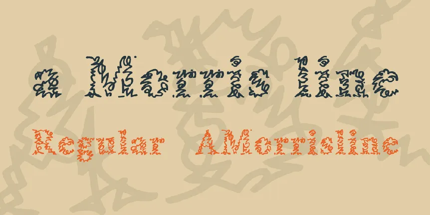 a Morris line font