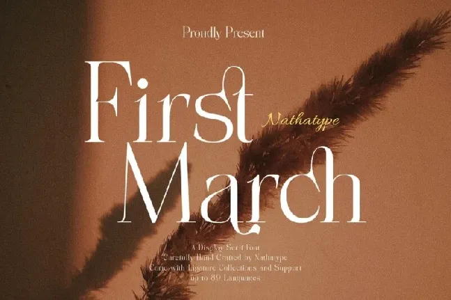 First March font