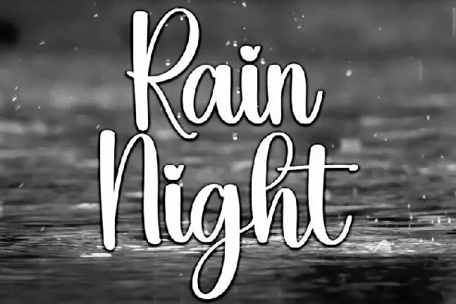 Rain Night font