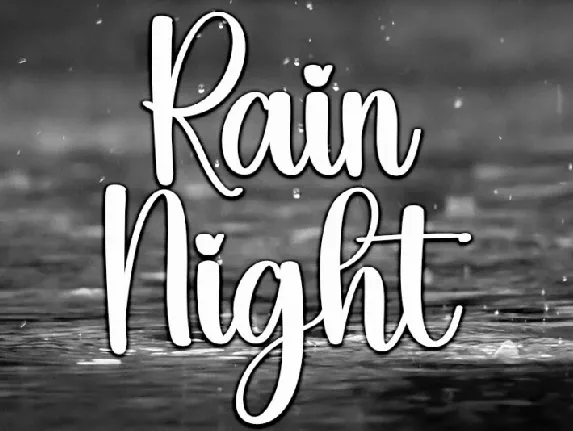 Rain Night font