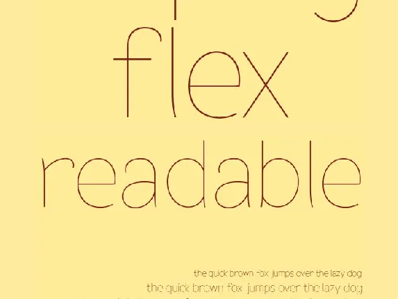 Flex Displays font