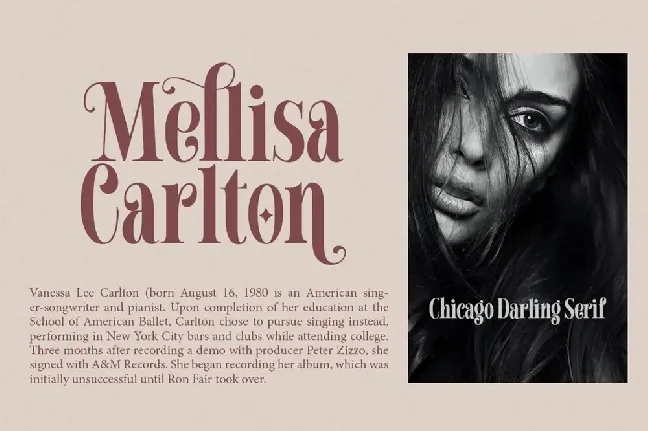 Chicago Darling Serif font