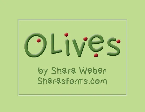 Olives font