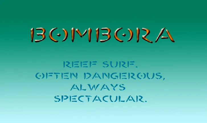 BOMBORA font