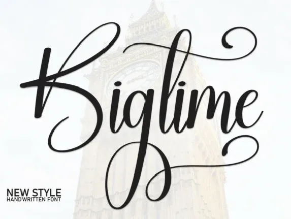 Bigtime Script Typeface font