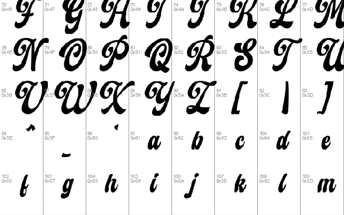 Navigated font