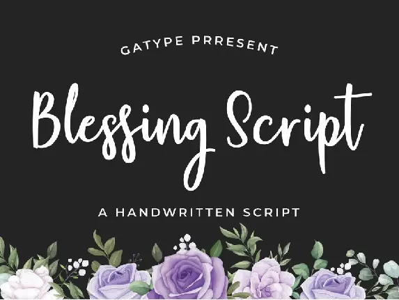 Blessing Script font