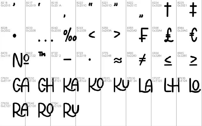 NCL Ricadelho font