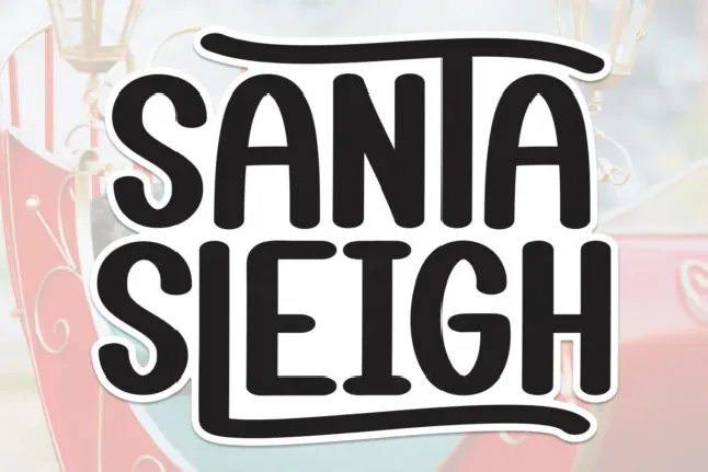 Santa Sleigh Script font