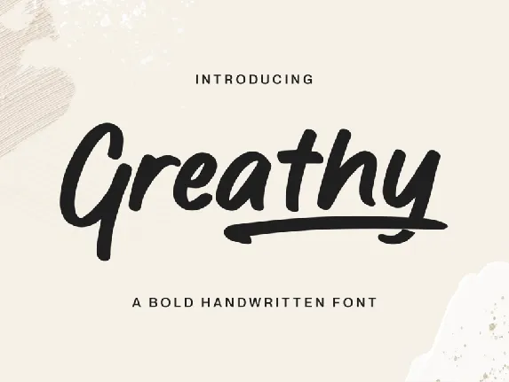 Greathy font