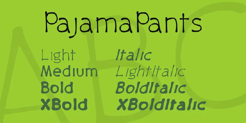 PajamaPants font