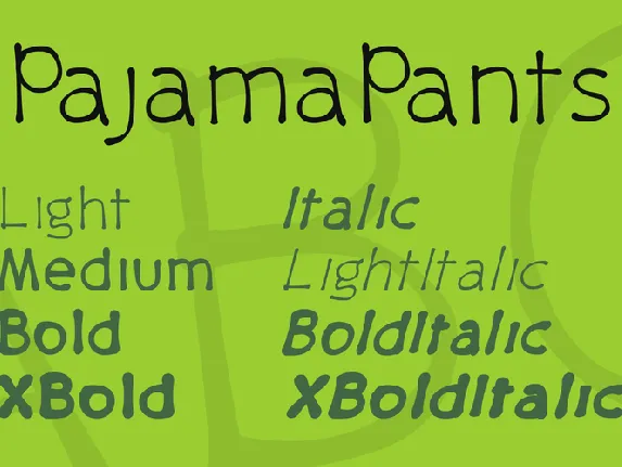 PajamaPants font