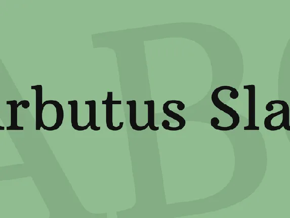 Arbutus Slab font