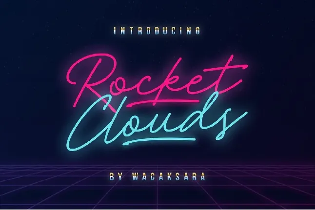 Rocket Clouds font