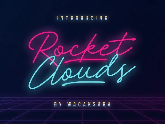 Rocket Clouds font