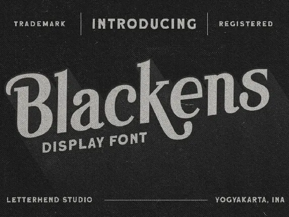 Blackens font