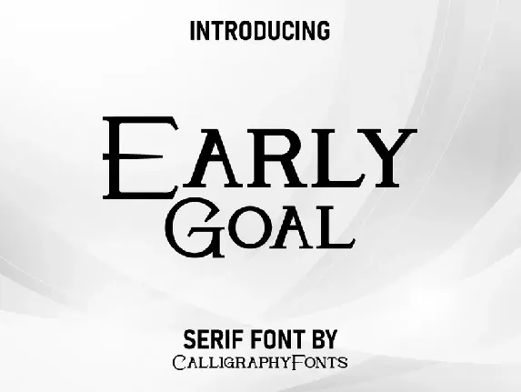 Early Goal Demo font