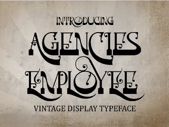 Agencies Employee Demo font