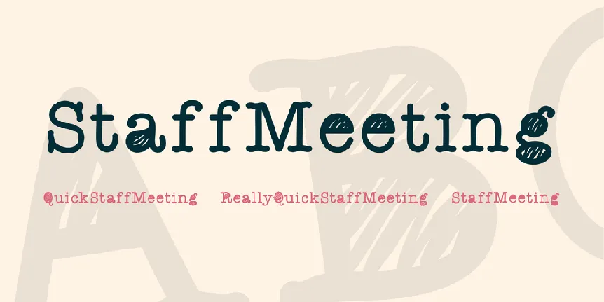 StaffMeeting font