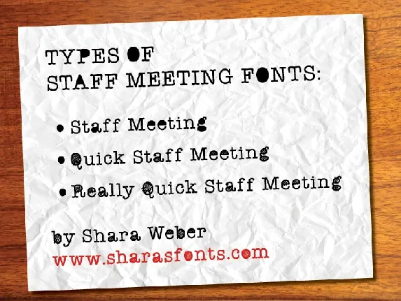 StaffMeeting font