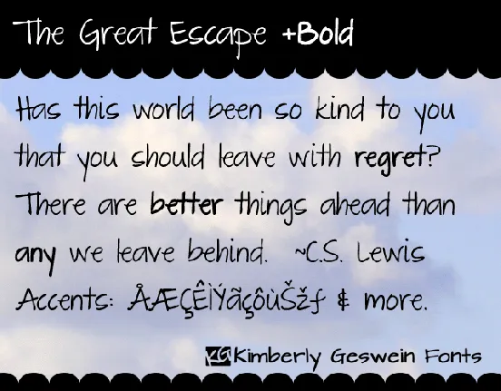 The Great Escape font