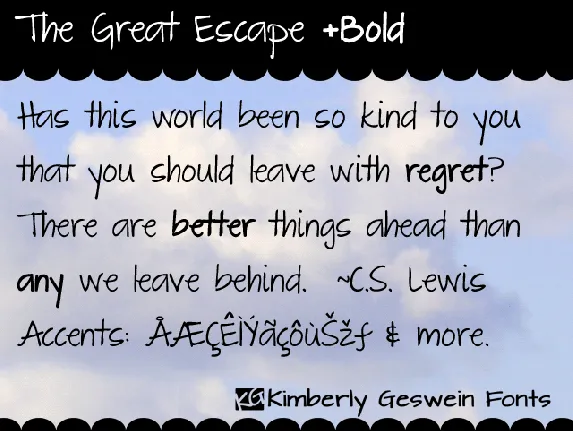 The Great Escape font