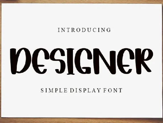 Designer Typeface font