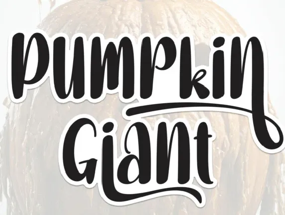 Pumpkin Giant Display font