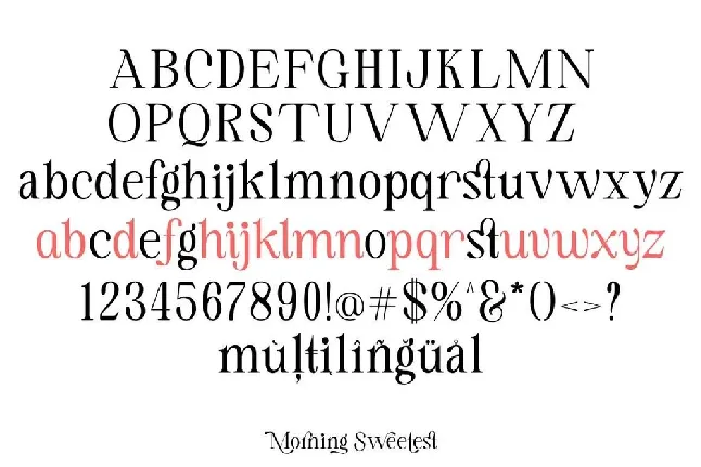 Morning Sweetest font