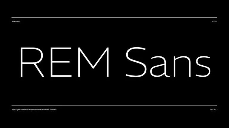 REM Sans Family font