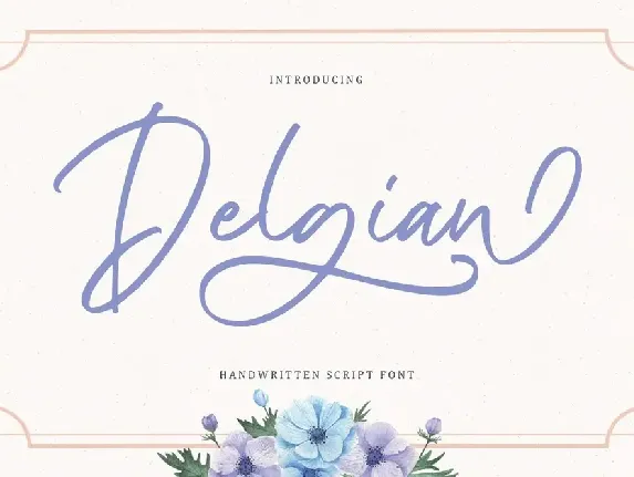 Delgian font