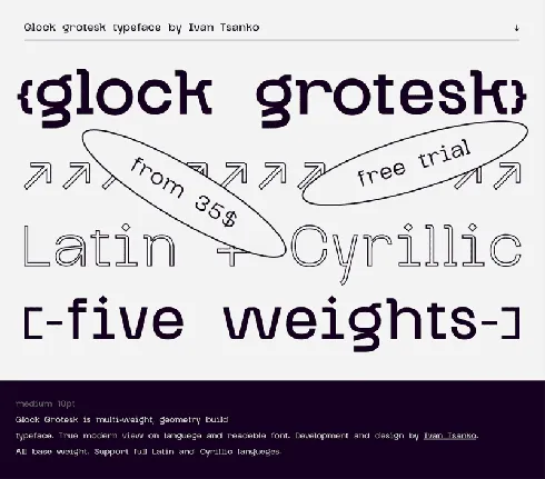 Glock Grotesk Family font