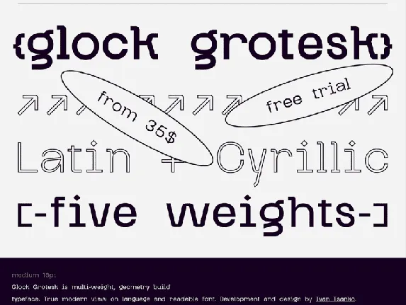 Glock Grotesk Family font