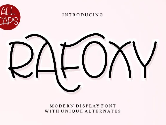 Rafoxy - Personal Use font