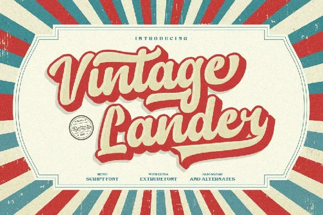 Vintage Lander font