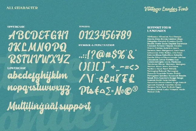 Vintage Lander font