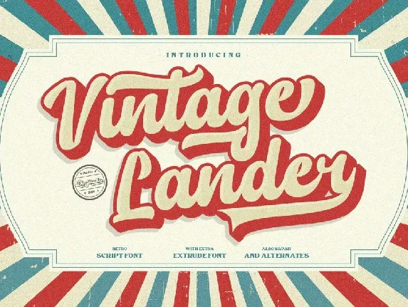 Vintage Lander font