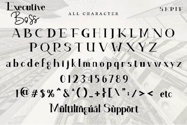 Executive Boss font