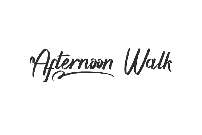 Afternoon Walk Demo font