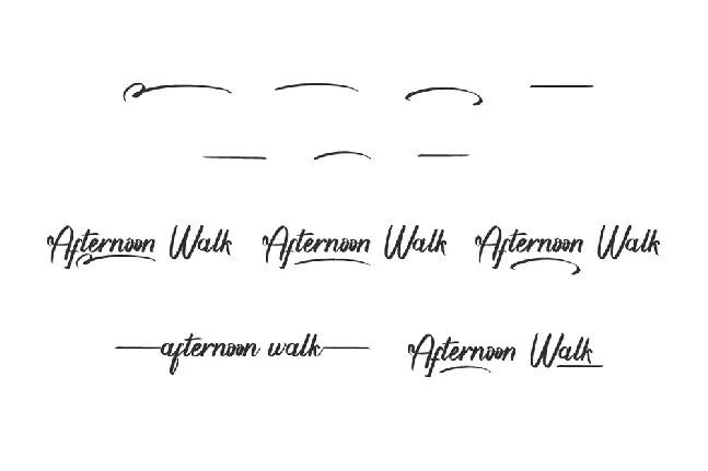 Afternoon Walk Demo font