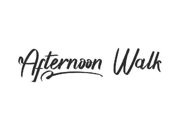 Afternoon Walk Demo font