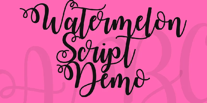 Watermelon Script Demo font