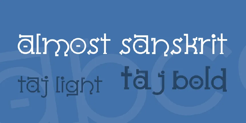 Almost Sanskrit font